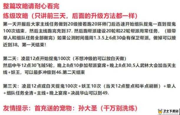 天天西游新手必备，全面解析快速升级技巧与攻略详解